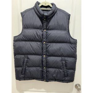 Lands End Vest XL (46-48) Men’s Black Down Puffer Vest Pockets